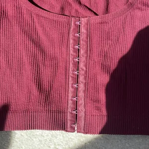 Garage Red crop top with button down front thumbnail 2