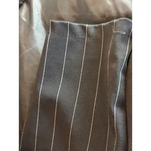 Agnona Black Pinstripe Tapered Trousers Made in Italy High Rise Dress Pants 48 thumbnail 7