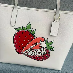 NWT Coach City Tote Bag With Strawberry Graphic CAL64 thumbnail 3