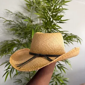 Western Turquoise Boho Cowboy Cowgirl Straw Hat Cap Festival Rave Coachella Fairy Rodeo Rancher Farm thumbnail 3