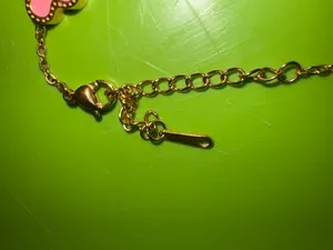 Pink Clover Link Necklace thumbnail 2