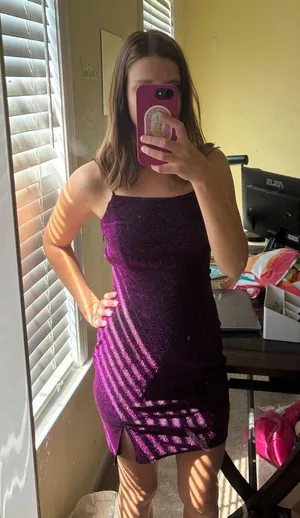 Lulu's Shimmering Purple Mini Dress thumbnail 1