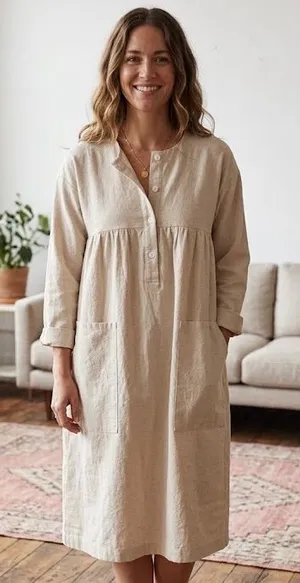Pomander Place by Tuckernuck Fallon Babydoll Shirt Dress‎ sz XS thumbnail 1