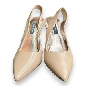 Nine West Ciser3 Beige Elastic Slingback 4" Heel Women's Shoes Size 6.5M‎ thumbnail 2