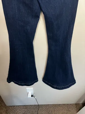 Kancan Ultra High Rise Super Flare Diana Distressed Denim‎ Jeans thumbnail 13