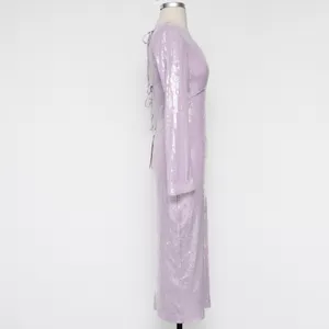 Avec‎ Les Filles - Purple Sequined Bodycon Midi Dress thumbnail 4