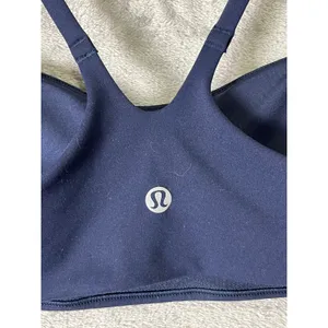 Lululemon Wunder Train Strappy Racer Bra Light Support Navy Blue Size 6 thumbnail 4