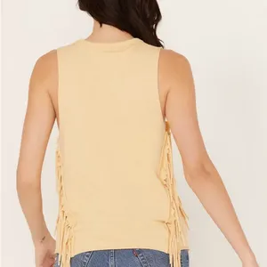 Rock and Roll Denim Women's Howdy Fringe Graphic Tank Size L thumbnail 3