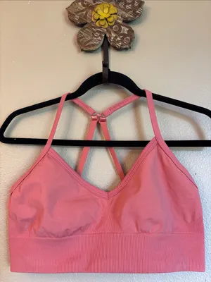 lululemon athletica 10 Rose Mauve Convertible Racerback Light Support Sports Bra thumbnail 4