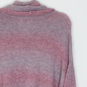 American Eagle Sweater XL Cowl Neck Pink‎ Purple Ombre Knit Pullover Oversized thumbnail 8