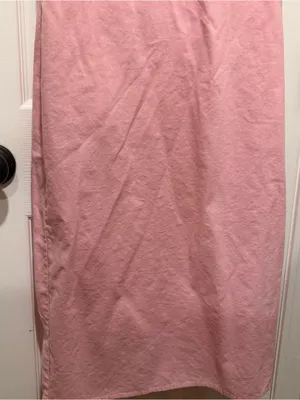 Le Lis Pink Chemise with Cream Lace Trim Size M Feminine Cottagecore Dress thumbnail 4
