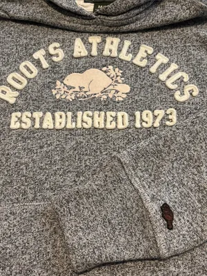 Roots Medium Grey Hooded Pullover Sweatshirt thumbnail 5