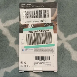 NEW iPhone 15 Pro Max MagSafe Phone Case Frosted Black w/ Flick Stand thumbnail 2