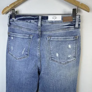 Judy Blue 5 27 High Rise distressed Flare Jeans slimming bohemian western NWT thumbnail 12