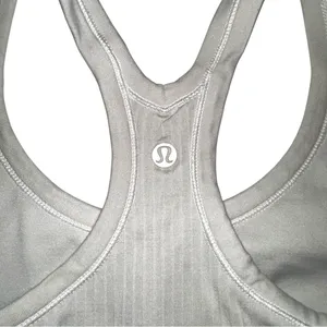 Lululemon Ebb To Street II Gray Racerback Tank Top 6 thumbnail 5
