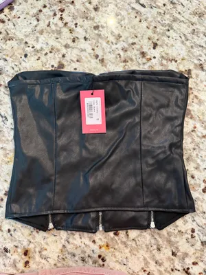 Edikted Leather Top Corset thumbnail 3