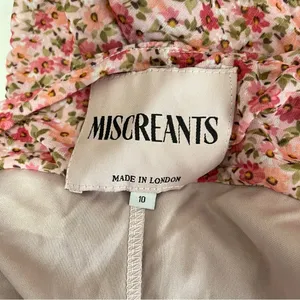 🌟SALE🌟MISCREANTS‎ x REVOLVE Cupid Ruched Mini Dress in Dusty Rose Ditsy Floral thumbnail 8