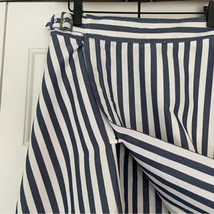 Maeve Anthropologie Pinstripe Midi Skirt Asymmetrical Belted Sz 4 thumbnail 5