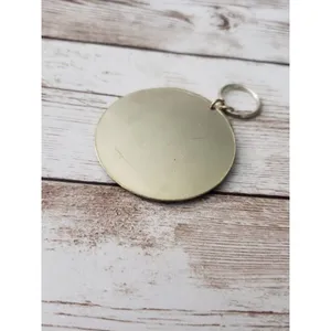 Gold Tone & Black Cut Out Flower Pattern Vintage Pendant - No Chain Included thumbnail 2