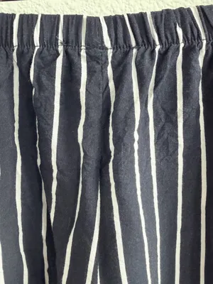 Brandy Melville Frankie navy blue white high waisted striped ankle pants thumbnail 7