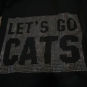 E5 College Classics K-State Rhinestone Hoodie Black Y2K V-Neck Sweatshirt Womens thumbnail 8