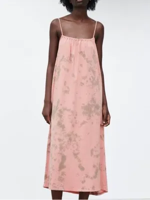 Zara Cotton Tie Dye Maxi Dress thumbnail 2