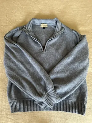 Universal Thread 3/4 Zip Fleece Blue Size M thumbnail 2