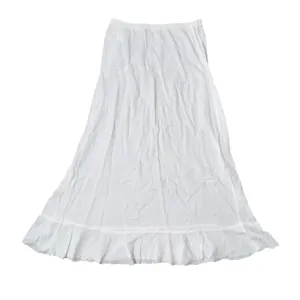 Fresh Produce Maxi Skirt Womens XL White NEW Cotton Gauze Ruffle Hem Boho thumbnail 3