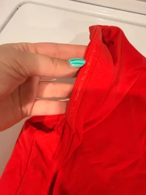 Open back shirt cropped Red thumbnail 3