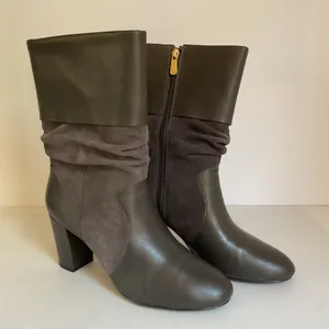 Suede & Leather Mid-Calf Slouch Boot 9 M Women's Dressy Wonder Amanda thumbnail 3