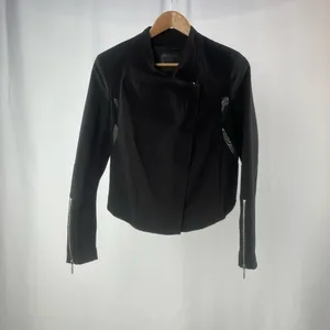 BLANK NYC Mesh Crop Motor City Moto Jacket in Black Size Small‎ thumbnail 3