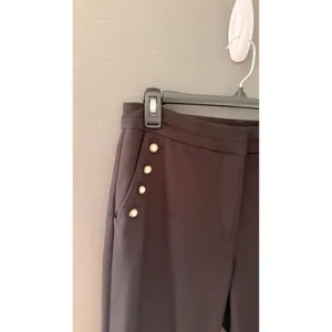 The Boot Womens Black Sailor Bootcut‎ Pants Gold Pearl Buttons Size 6 Mid Rise thumbnail 4
