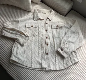 Cream Cable Knit Button thumbnail 1