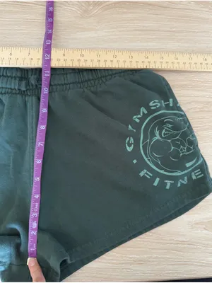 Gymshark Small Legacy Graphic Sweat Shorty Shorts Green Gym Workout thumbnail 8