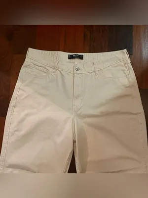 Hollister Women’s Cream Ultra High-rise Baggy Denim Jeans - Short Length thumbnail 3