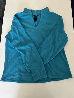 The North Face Teal Quarter Zip Fleece Pullover Women’s XL Cozy Outdoor Jacket thumbnail 11