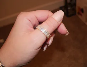 14k White Gold/Silver Baguette Ring Gold Size 7.5 thumbnail 10