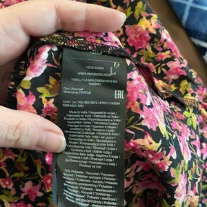 Vero Moda Elly Floral Mini Dress Long Sleeve NWT Small Pink thumbnail 5