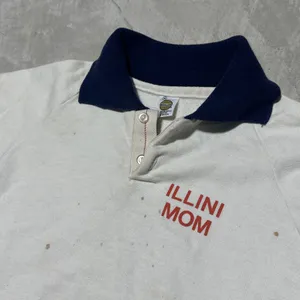 Vintage Illinois Illini Mom Women's Sweatshirt Polo 1980's SZ Medium Distressed thumbnail 3