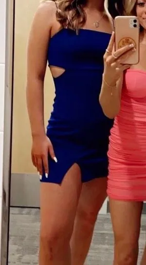 Blue Blush Semi-Formal Mini Dress Blue thumbnail 1