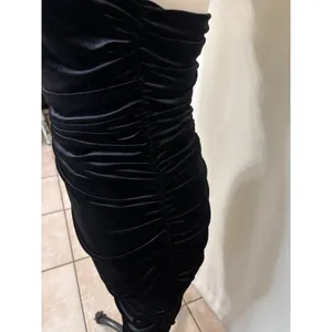 Club L London Seductress Square Neck velvet Ruched Midi Dress Black Sz 10 sexy thumbnail 9