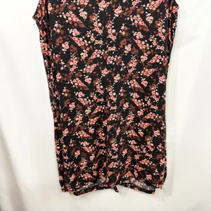 VTG Basic Editions Dress Size 10/12 Black Floral Sleeveless 90s Y2K Modest‎ 1767 thumbnail 6
