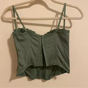 Urban Outfitters Sage Green Corset Top size Medium thumbnail 5