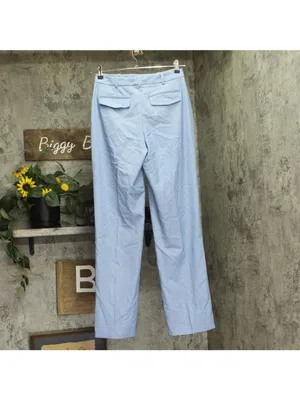 NWT Calvin Klein Womens Faux-Denim Mid Rise Wide-Leg Pants Light Indigo Blue 4 thumbnail 7