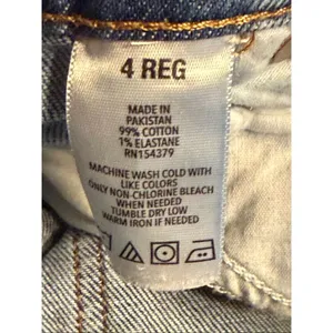 Aeropostale Women’s '90s Baggy Jean size 4 Medium Wash Distressed Stretch (7066) thumbnail 8