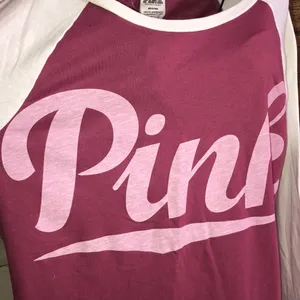 Victoria’s Secret PINK 3/4 sleeve shirt pink and white size medium causal shirt‍ thumbnail 2