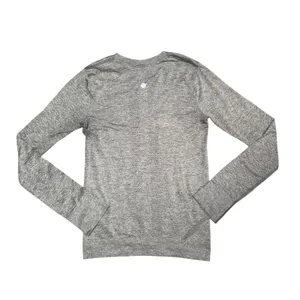 Lululemon Swiftly Tech Long Sleeve Women 4 Grey Fair Seamless Running Top thumbnail 3