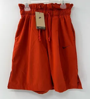 Nike Sportswear Paperbag Shorts Womens XS Orange High Rise Loose Fit NWT thumbnail 1