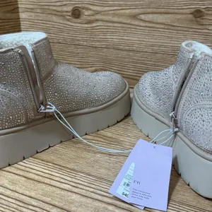 Wild Fable Missy Platform Boots Sz 6 Memory Foam Insole Beige Rhinestone Booties thumbnail 6