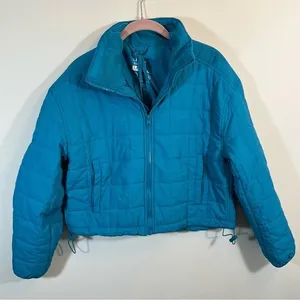 Love Tree Women's‎ Teal Blue Packable Lightweight Puffer Jacket Medium thumbnail 1